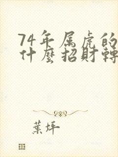 74年属虎的戴什么招财转运