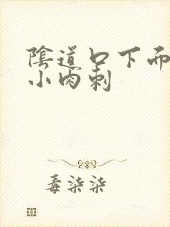 阴道口下面有个小肉刺