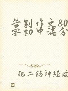 告别作文800字初中满分作文