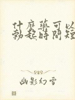 什么药可以治疗勃起时间短