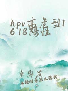 hpv高危型16 18阳性