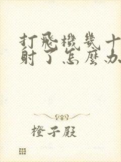 打飞机几十秒就射了怎么办