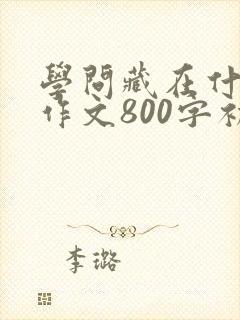 学问藏在什么里作文800字初中