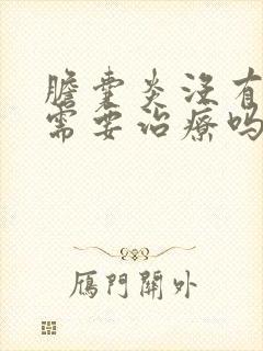 胆囊炎没有症状需要治疗吗