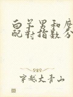 白羊男和摩羯女配对指数分析