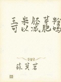 玉米胚芽粉真的可以减肥吗