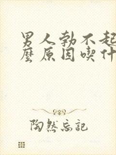 男人勃不起是什么原因吃什么药