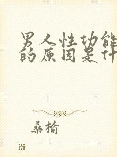 男人性功能不好的原因是什么