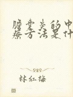 胆囊炎的中医治疗方法是什么