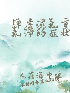 脾虚湿气重肝郁气滞的症状