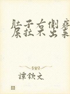 肚子右侧疼想拉屎拉不出来怎么回事