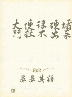 大便很硬堵在肛门拉不出来怎么办