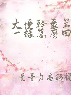 大便干象羊屎蛋一样怎么回事