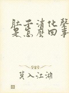 肚子消化声音大是怎么回事