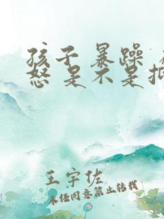 孩子 暴躁 易怒 是不是抑郁