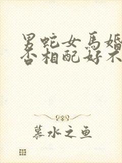 男蛇女马婚姻是否相配好不好