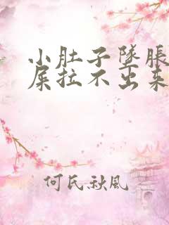 小肚子坠胀想拉屎拉不出来怎么回事