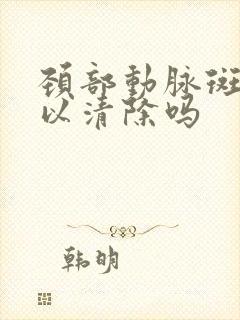 颈部动脉斑块可以清除吗