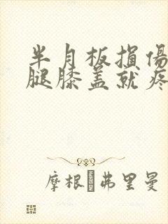 半月板损伤伸直腿膝盖就疼怎么治