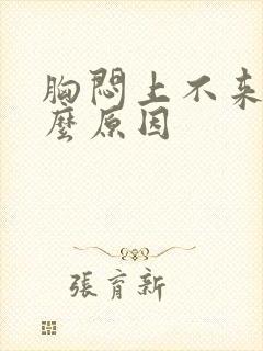 胸闷上不来气什么原因