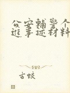 公安辅警个人先进事迹材料500字