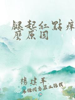 腿起红点痒是什么原因