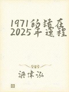 1971的猪在2025年运程