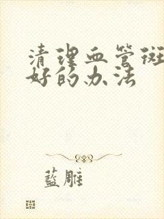 清理血管斑块最好的办法