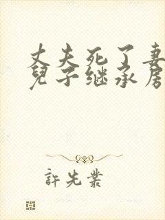 丈夫死了妻子和儿子继承房产