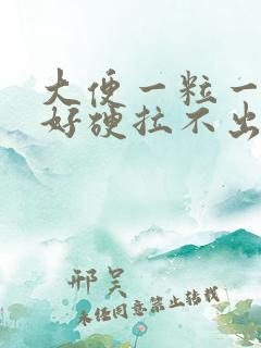 大便一粒一粒的好硬拉不出来怎么回事