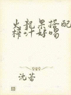 火龙果搭配什么榨汁好喝