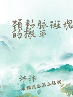 颈动脉斑块脱落的概率