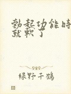 勃起功能时间短就软了