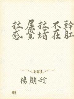 拉屎拉不干净总感觉堵在肛门