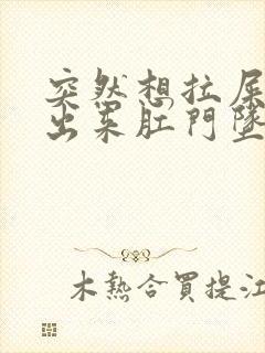 突然想拉屎拉不出来肛门坠胀