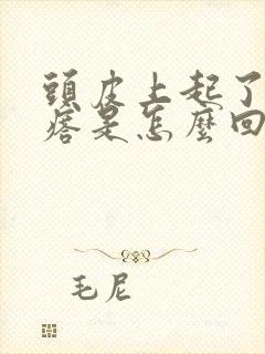 头皮上起了小疙瘩是怎么回事