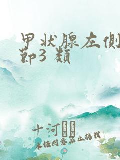 甲状腺左侧叶结节3 类