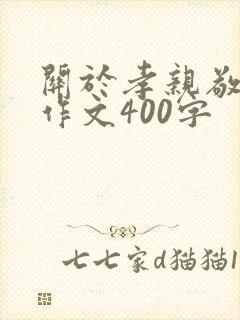 关于孝亲敬老的作文400字