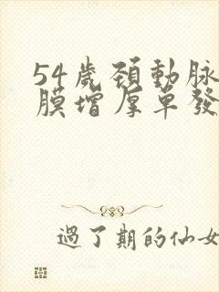 54岁颈动脉中膜增厚单发斑块应该怎么办