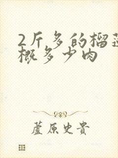 2斤多的榴莲大概多少肉