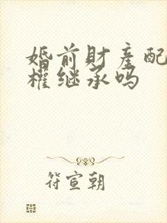 婚前财产配偶有权继承吗