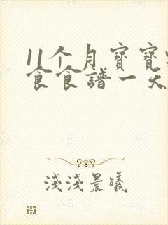 11个月宝宝辅食食谱一天安排表窍门