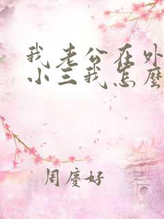 我老公在外面有小三我怎么办