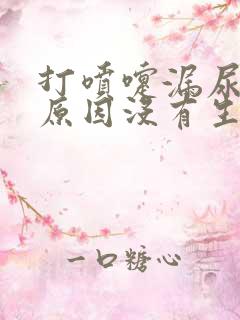 打喷嚏漏尿什么原因没有生孩子