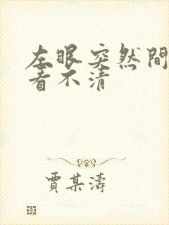 左眼突然间模糊看不清