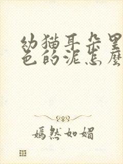 幼猫耳朵里面黑色的泥怎么回事