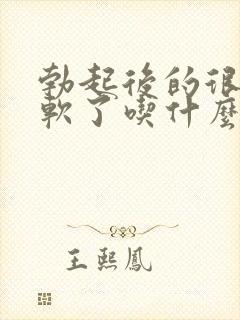 勃起后的很快就软了吃什么药