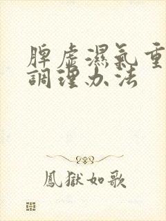 脾虚湿气重最快调理办法