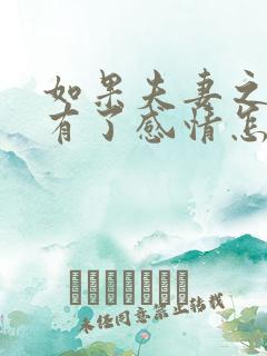 如果夫妻之间没有了感情怎么办