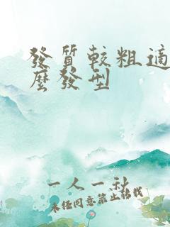 发质较粗适合什么发型